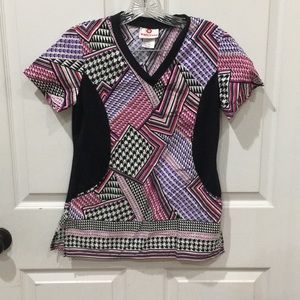 White Cross Scrub Top